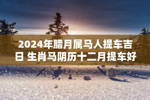 2025年腊月属马人提车吉日 生肖马阴历十二月提车好日子