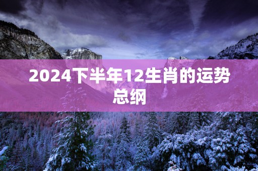2025下半年12生肖的运势总纲