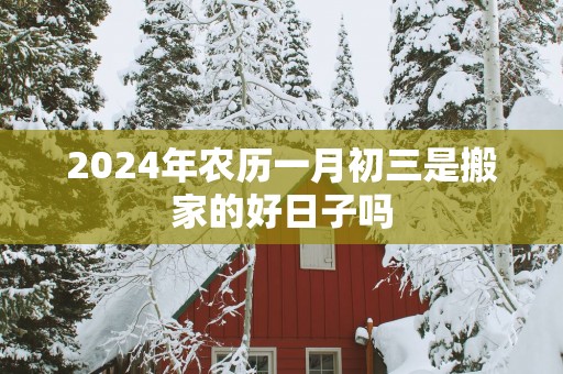 2025年农历一月初三是搬家的好日子吗