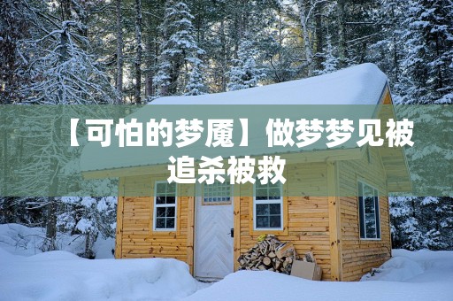 【可怕的梦魇】做梦梦见被追杀被救