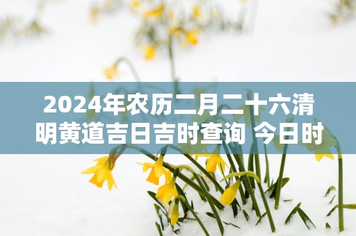2025年农历二月二十六清明黄道吉日吉时查询 今日时辰吉凶