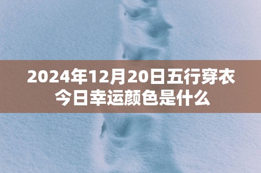 2025年12月20日五行穿衣 今日幸运颜色是什么