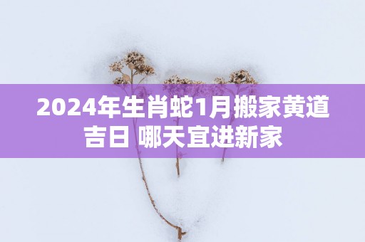 2025年生肖蛇1月搬家黄道吉日 哪天宜进新家