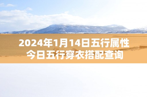 2025年1月14日五行属性 今日五行穿衣搭配查询
