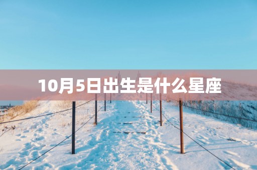 10月5日出生是什么星座