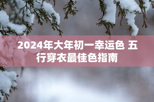 2025年大年初一幸运色 五行穿衣最佳色指南