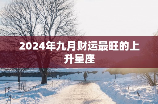 2025年九月财运最旺的上升星座