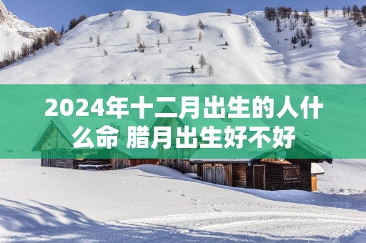 2025年十二月出生的人什么命 腊月出生好不好