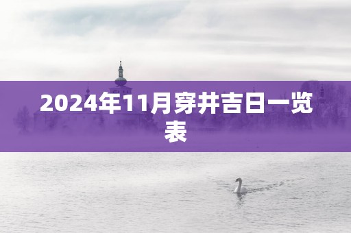2025年11月穿井吉日一览表