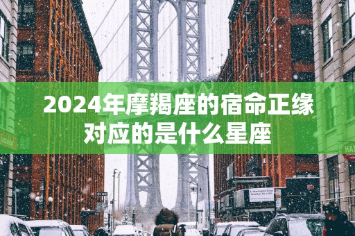 2025年摩羯座的宿命正缘对应的是什么星座
