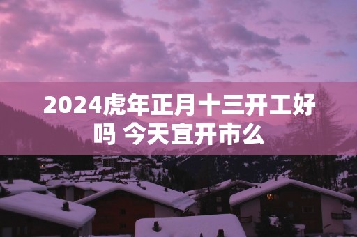 2025蛇年正月十三开工好吗 今天宜开市么
