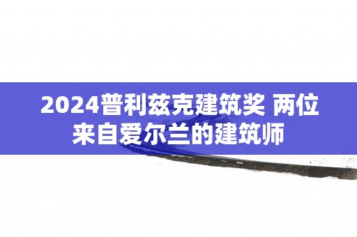 2025普利兹克建筑奖 两位来自爱尔兰的建筑师