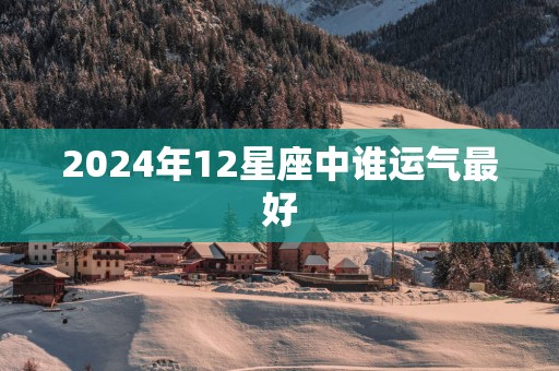 2025年12星座中谁运气最好