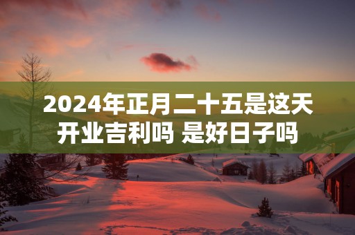 2025年正月二十五是这天开业吉利吗 是好日子吗