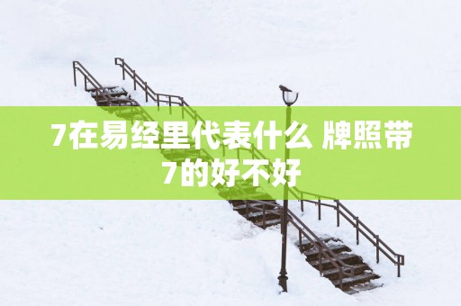 7在易经里代表什么 牌照带7的好不好
