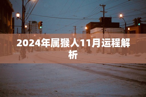 2025年属猴人11月运程解析