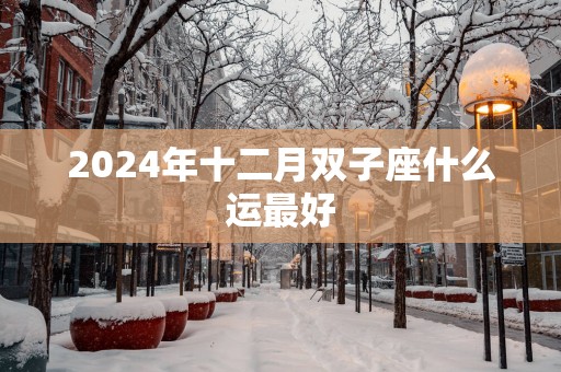 2025年十二月双子座什么运最好