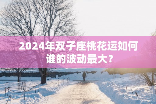2025年双子座桃花运如何 谁的波动最大？