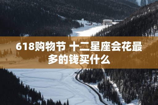 618购物节 十二星座会花最多的钱买什么