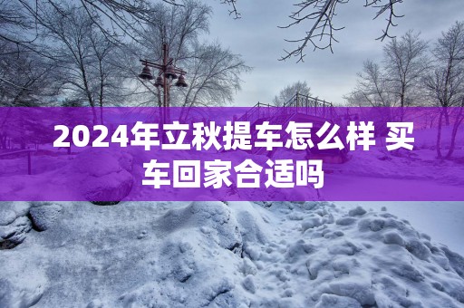 2025年立秋提车怎么样 买车回家合适吗