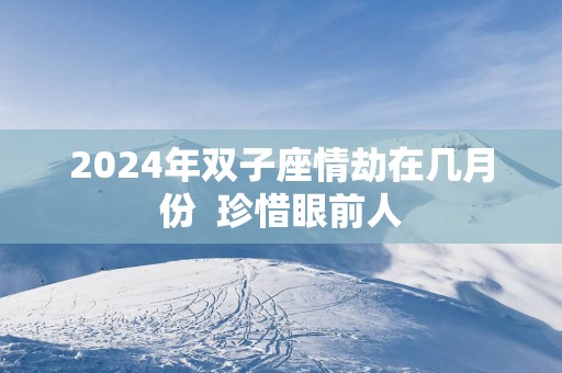 2025年双子座情劫在几月份  珍惜眼前人