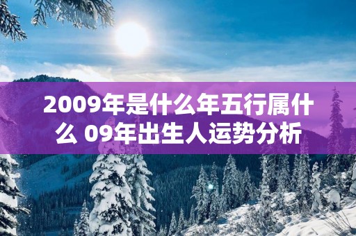 2009年是什么年五行属什么 09年出生人运势分析