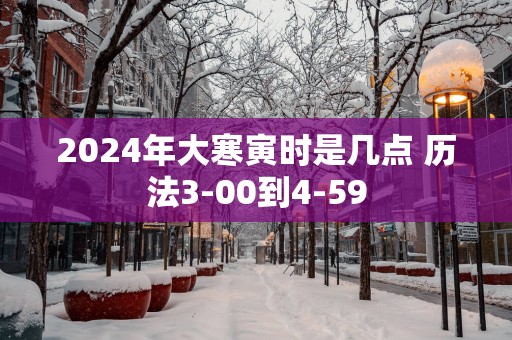 2025年大寒寅时是几点 历法3-00到4-59
