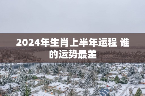 2025年生肖上半年运程 谁的运势最差