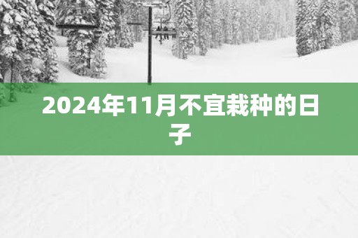 2025年11月不宜栽种的日子
