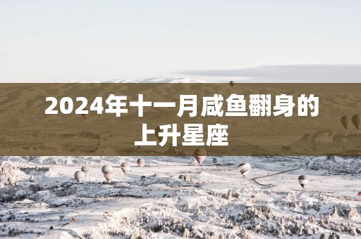 2025年十一月咸鱼翻身的上升星座