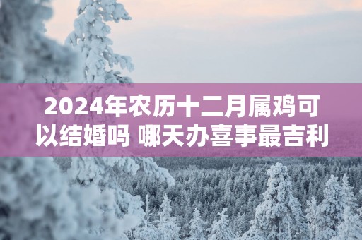 2025年农历十二月属鸡可以结婚吗 哪天办喜事最吉利