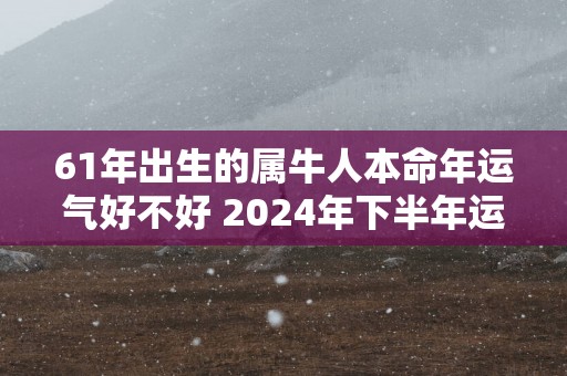 61年出生的属牛人本命年运气好不好 2025年下半年运势如何