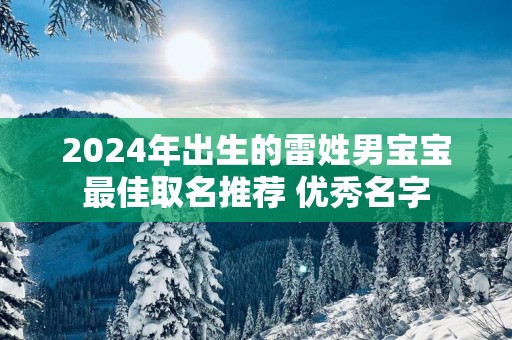 2025年出生的雷姓男宝宝最佳取名推荐 优秀名字