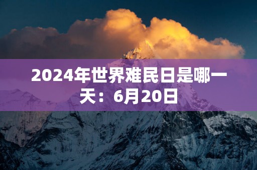 2025年世界难民日是哪一天：6月20日