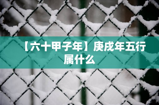 【六十甲子年】庚戌年五行属什么