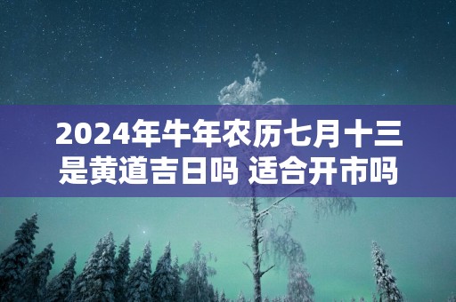 2025年蛇年农历七月十三是黄道吉日吗 适合开市吗
