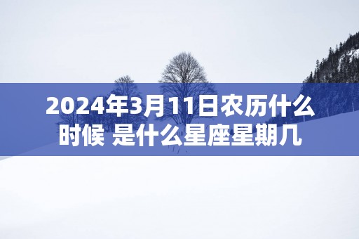 2025年3月11日农历什么时候 是什么星座星期几