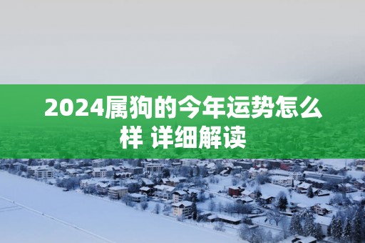 2025属狗的今年运势怎么样 详细解读