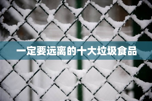 一定要远离的十大垃圾食品