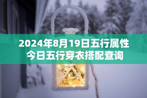 2025年8月19日五行属性 今日五行穿衣搭配查询