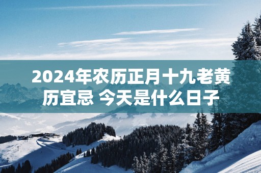 2025年农历正月十九老黄历宜忌 今天是什么日子