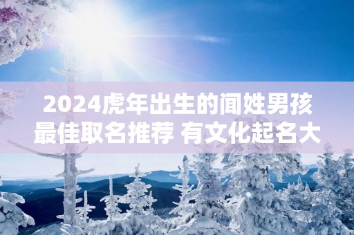 2025蛇年出生的闻姓男孩最佳取名推荐 有文化起名大全