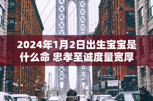 2025年1月2日出生宝宝是什么命 忠孝至诚度量宽厚