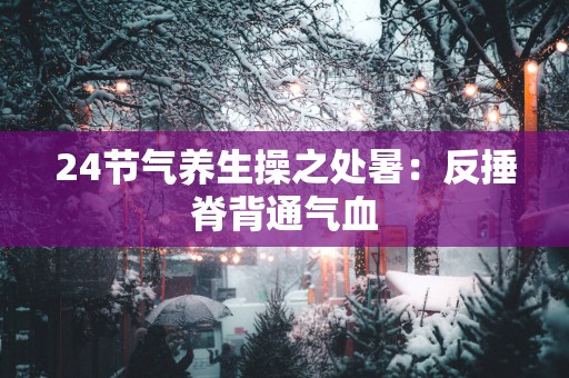 24节气养生操之处暑：反捶脊背通气血