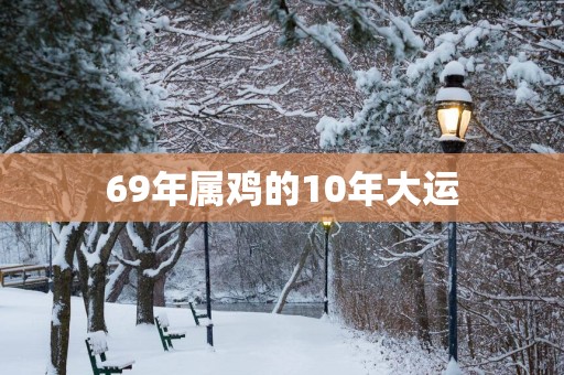 69年属鸡的10年大运