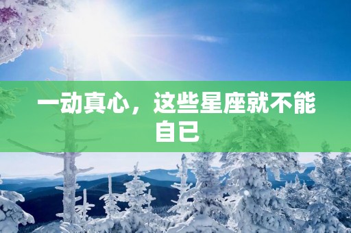 一动真心，这些星座就不能自已