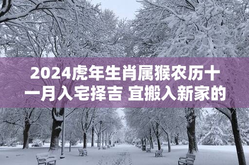 2025蛇年生肖属猴农历十一月入宅择吉 宜搬入新家的日子