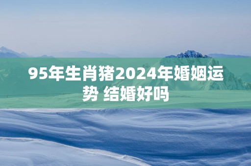 95年生肖猪2025年婚姻运势 结婚好吗