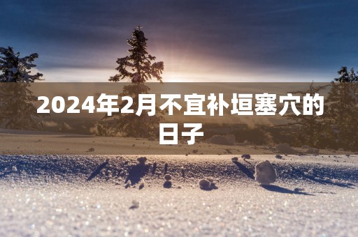 2025年2月不宜补垣塞穴的日子