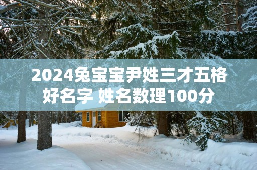 2025兔宝宝尹姓三才五格好名字 姓名数理100分